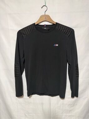 BMW Motorsport Shirt Mens Medium Black Long Sleeve Racing M Series Car Official